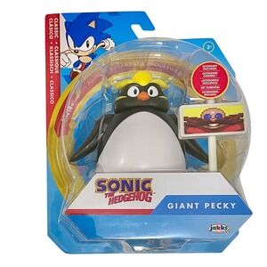 GIANT PECKY Sonic The Hedgehog Jakks Pacific 4" Action Figure with Goal Post